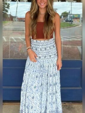 Free People Ravenna Printed Convertible Maxi Skirt